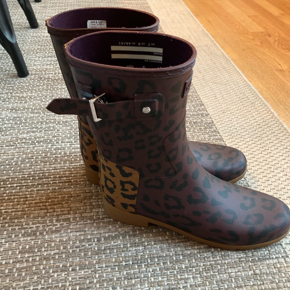 Leopard hunter rain boots